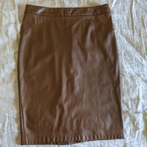 Aritzia dupe leather midi skirt
